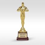 Kişiye Özel Ahşap Ayaklı Oscar Ödülü (17 Cm.)