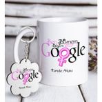 Kişiye Özel Anahtarlık ve Google Ben Bilmem Beyim Bilir Beyaz Kupa