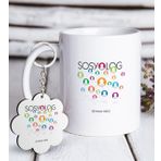 Kişiye Özel Anahtarlık ve Mesleki Sosyolog Beyaz Kupa