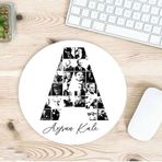 Kişiye Özel Atatürk Resimleri İle Bezenmiş A Harfli İsimli Baskılı Mousepad