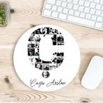 Kişiye Özel Atatürk Resimleri İle Bezenmiş Ç Harfli İsimli Baskılı Mousepad