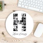Kişiye Özel Atatürk Resimleri İle Bezenmiş H Harfli İsimli Baskılı Mouse Pad