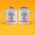 Kişiye Özel Baskılı Kupa Bardak (Fotoğraf, Yazı, Logo Seçenekleriyle Kendin Tasarla) - Beyaz - 300 ml