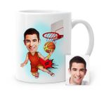 Kişiye Özel Bay Basketbolcu Karikatür Beyaz 1 Kupa Bardak