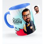 Kişiye Özel Bay Hakim Karikatürlü Mavi 1 Kupa Bardak