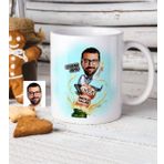 Kişiye Özel Bay Yeni Yıl Karikatür Beyaz Kupa Bardak