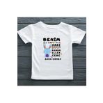 Kişiye Özel Benim Ilk Bayramım Baskılı Tişört, 8 Yaş, Unisex, Beyaz