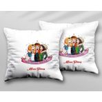 Kişiye Özel Best Friends Forever Sevinç Iki Tarafı Baskılı Yıkanabilir Yastık Kırlent Kılıfı - Krem - 43x43