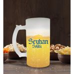 Kişiye Özel Bira Logolu Buzlu Cam Bira Bardağı 50CL-5