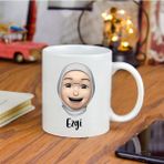 Kişiye Özel Bitmoji Baskılı Seramik Kupa Bardak M2 - Beyaz
