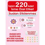 Kişiye Özel Çiçek Temalı Okul Etiketi – Defter, Kalem, Kitap Etiketi 220 Adet Suya Dayanıklı, Silinmez Sticker. Renkli ve Kalıcı Yapışkanlı Etiketlerle Okul Eşyalarınızı Kolayca Ayırt Edin - çiçekli