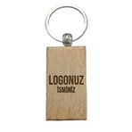 Kişiye Özel Dikdörtgen Ahşap Anahtarlık – Logo ve İsim Yazılı Lazer Gravür Anahtarlık – Kurumsal Promosyon & Özel Tasarım