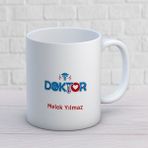 Kişiye Özel Doktor Derece Kalp Kupa Bardak