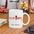 Kişiye Özel Doktor Temalı Kupa Bardak M2 - Beyaz