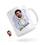 Kişiye Özel Erkek Göz Doktoru Karikatürlü Beyaz Kupa