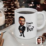 Kişiye Özel Erkek Kimin Canı Bu Karikatürlü Beyaz Kupa Bardak