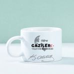 Kişiye Özel Gazilere Özel Motto Kahve Fincanı – Anlamlı ve Şık Tasarım - Beyaz - 200 ml
