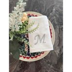 Kişiye Özel Harf Nakışlı El Havlusu-Moderntasarım - 30 x 50 cm - Antrasit - Koyu Gri - Gri