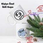 Kişiye Özel Ikili Çift Burçlu Kupa Bardaklar, Ikili Kupalar, Z1 Serisi - 1 Adet