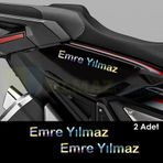 Kişiye Özel İsim Soyisim Hologram Motosiklet Oto Sticker Etiket