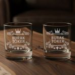 Kişiye Özel Isim Yazılı 2’li Islay Barrel Edition Viski Bardak Seti - Beyaz - 2 Adet