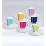 Kişiye Özel Isimli 6'lı Pantone Renkler Kahve Fincanı