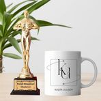 Kişiye Özel İsimli Oscar Ödülü Ve Tasarım Kupa Bardak Hediye Seti