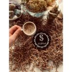 Kişiye Özel Işlemeli Taş Tozu Bardak Altlığı- 4'lü Set - Desen-1