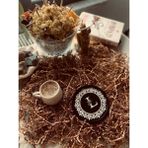 Kişiye Özel Işlemeli Taş Tozu Bardak Altlığı- 4'lü Set - Desen-2