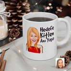 Kişiye Özel Kadın Hedefe Kitlen Anı Yaşa Karikatürlü Beyaz Kupa Bardak