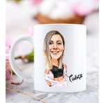Kişiye Özel Kadın Sporcu Karikatürlü Kupa Bardak