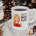 Kişiye Özel Kadın Zordur Benim Gönlümü Feth Etmek Karikatürlü Beyaz Kupa Bardak
