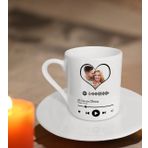 Kişiye Özel Kalpli Fotoğraflı Spotify Barkodlu Kahve Fincanı-1