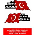 Kişiye Özel Kan Grubu İsim Soyisim Sticker Araba Oto Motosiklet Karavan Etiket 01369 - 20x8 Cm - Renkli
