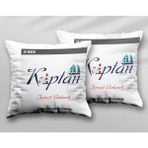 Kişiye Özel Kaptan Iki Adet Iki Tarafı Baskılı Yıkanabilir Yastık Kırlent Kılıfı - Krem - 43x43