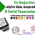 Kişiye Özel Kaşe, İsim Yazılı Kaşeler, Hediyelik Mühürler, Kitap Mührü B Serisi (100 Model)