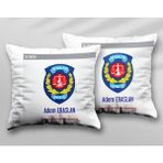 Kişiye Özel Kriminal Polis Iki Adet Iki Tarafı Baskılı Yıkanabilir Yastık Kırlent Kılıfı - Krem - 43x43