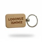 Kişiye Özel Mini Dikgörtgen Ahşap Anahtarlık – Logo ve İsim Yazılı Lazer Gravür Anahtarlık – Kurumsal Promosyon & Özel Tasarım