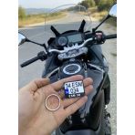 Kişiye Özel Motosiklet Anahtarlığı Plaka Tasarımlı 3D Baskı