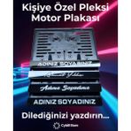 Kişiye Özel Motosiklet Plaka Altı -Şık ve Dayanıklı Plaka Kişiye Özel Beyaz Cybill Store Motor Plakalık Pleksi | Ad Soyad Yazılı 3D Kabartma | Parlak Premium Modifiye Tasarım | Dayanıklı, - Kişiye Özel Pleksi Plakalık