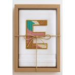 Kişiye Özel Nakışlı Havlu | Harf Işlemeli %100 Pamuk Çeyizlik & Hediyelik El Havlusu - 30 x 50 cm - Beyaz - Gold - Gümüş