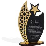 Kişiye Özel Plaket - Ahşap Plaket - Mezuniyet Hatırası - Okul Plaketi - 20CM x 12CM - Siyah PLKT1002S - Siyah - Altın - 20x12 cm