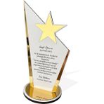Kişiye Özel Plaket - Ahşap Plaket - Mezuniyet Hatırası - Okul Plaketi - 23CM x 12CM - Beyaz - 21*12 cm