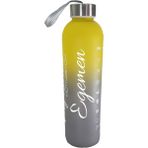 Kişiye Özel Renkli 750 ml Motivasyon Cam Su Matarası HK2709 - Gri