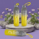 Kişiye Özel Renkli 750 ml Motivasyon Cam Su Matarası HK2709 - Sarı