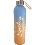 Kişiye Özel Renkli 750 ml Motivasyon Cam Su Matarası HK2709 - Turuncu