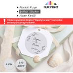 Kişiye Özel Şeffaf Sticker, Düğün, Nişan, Kına, Yapışkanlı Sticker, Yuvarlak Isimli Etiket, Çap 4 Cm, 210 Adet - Model 5