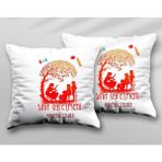 Kişiye Özel Sınıf Öğretmeni Ağç Iki Adet Iki Tarafı Baskılı Yıkanabilir Yastık Kırlent Kılıfı - Krem - 43x43