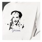 Kisiye Ozel Siyah Beyaz Fotograf Baskili Kapsonlu Beyaz Unisex Sweatshirt Hk2361