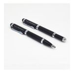 Kişiye Özel Siyah Metal Roller & Tükenmez Kalem Seti